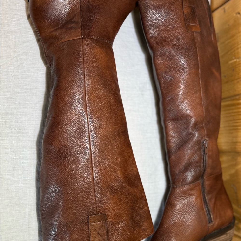 Arturo Chiang Tall Brown Leather Riding Boots 5.5 M - Picture 10 of 14